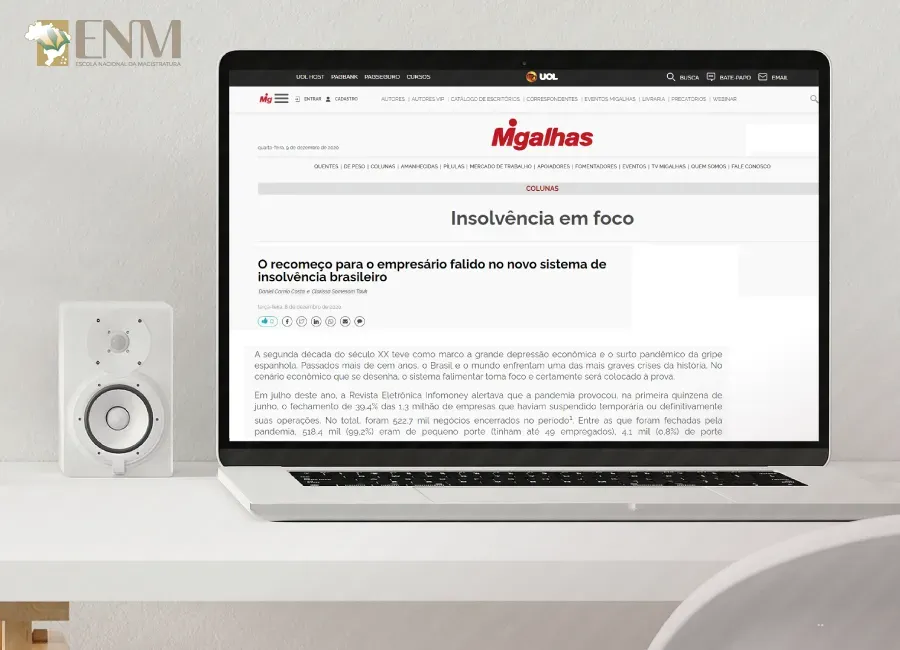 Saiu na Mídia: Professor da ENM escreve sobre Lei de Falência para o site Migalhas