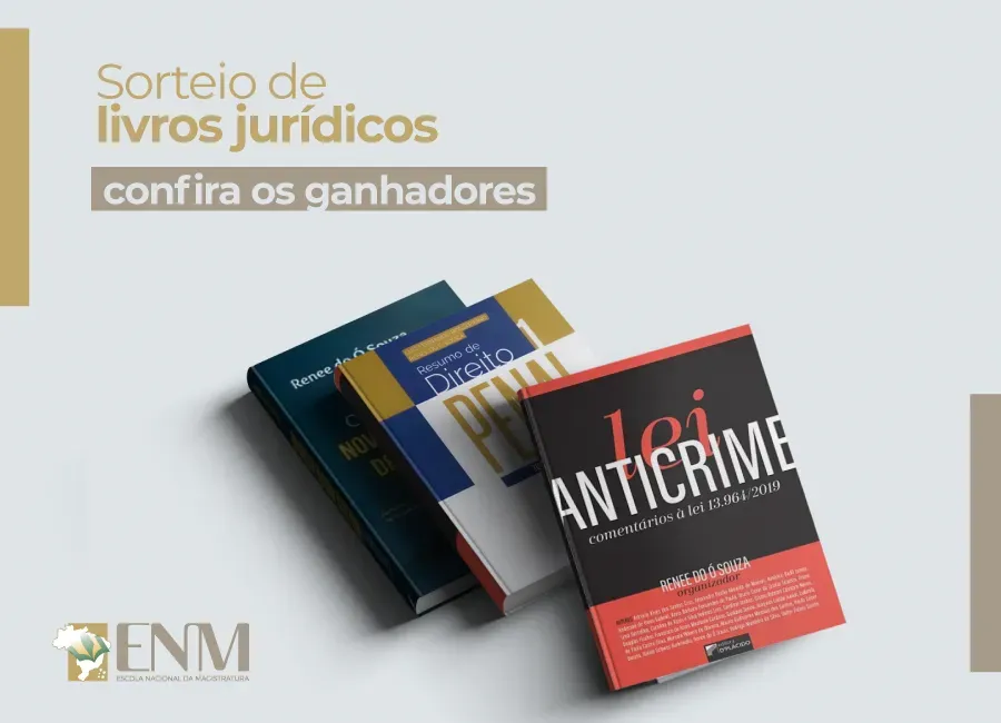 ENM sorteia três livros jurídicos, confira os ganhadores