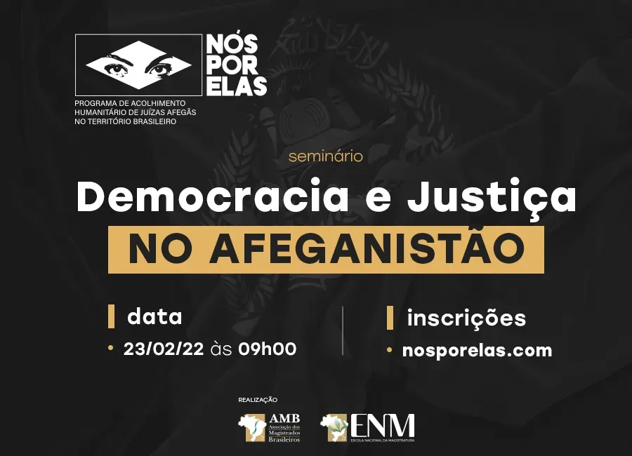 Nós por elas: Inscrições prorrogadas para seminário conduzido pelas juízas afegãs