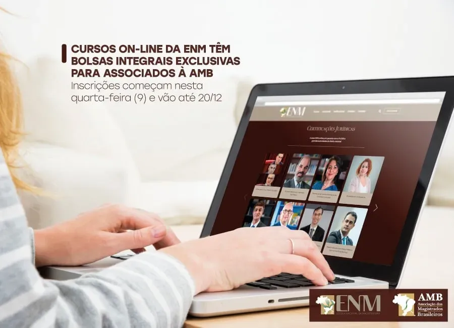 Cursos on-line da ENM têm bolsas integrais exclusivas para associados à AMB