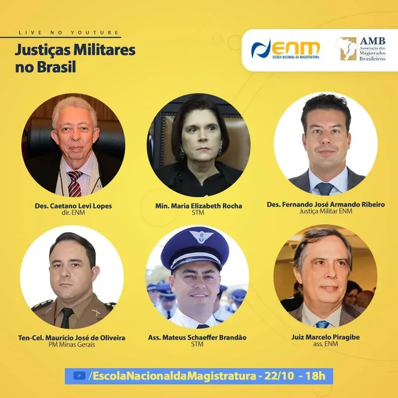 ENM realiza live sobre a Justiça Militar no dia 22, às 18h