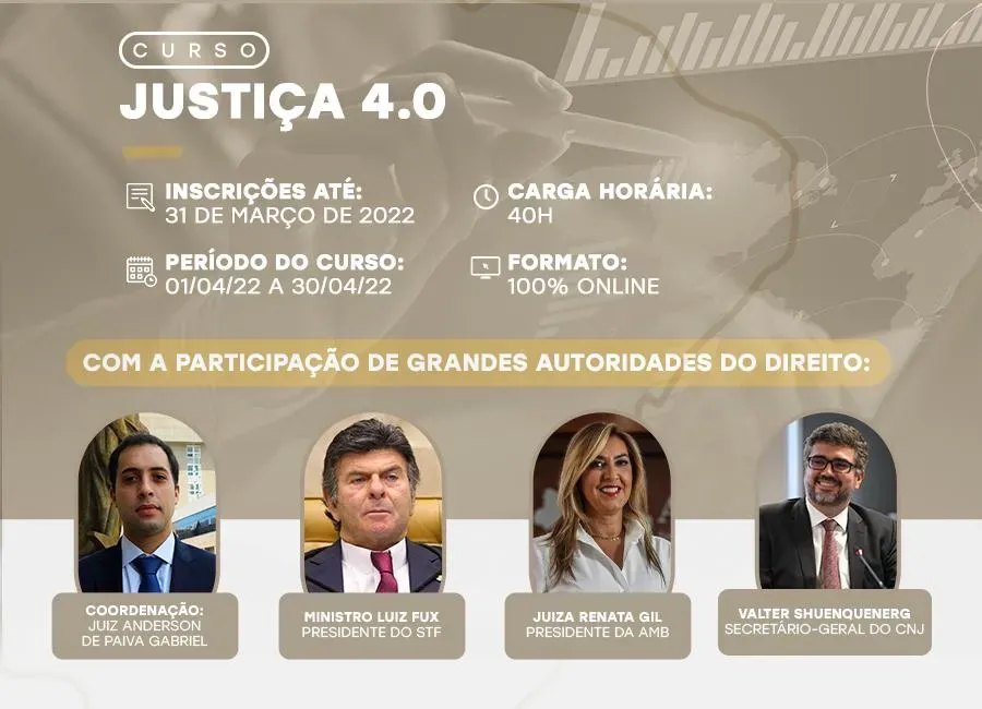 Curso sobre a transformação tecnológica do Judiciário começa nesta semana