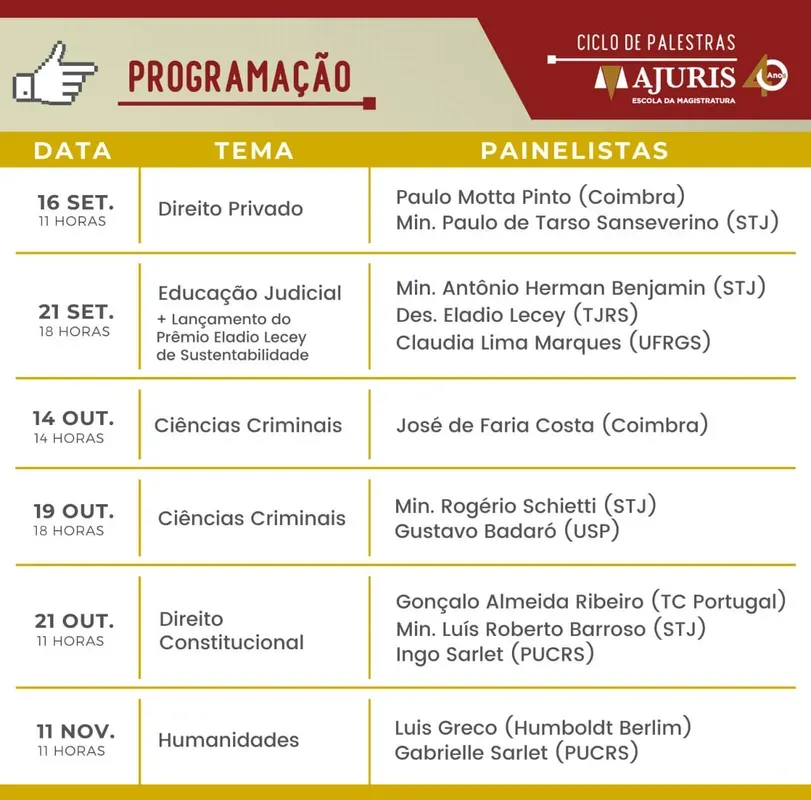 Ajuris promove prêmio de sustentabilidade e palestras em comemoração aos 40 anos