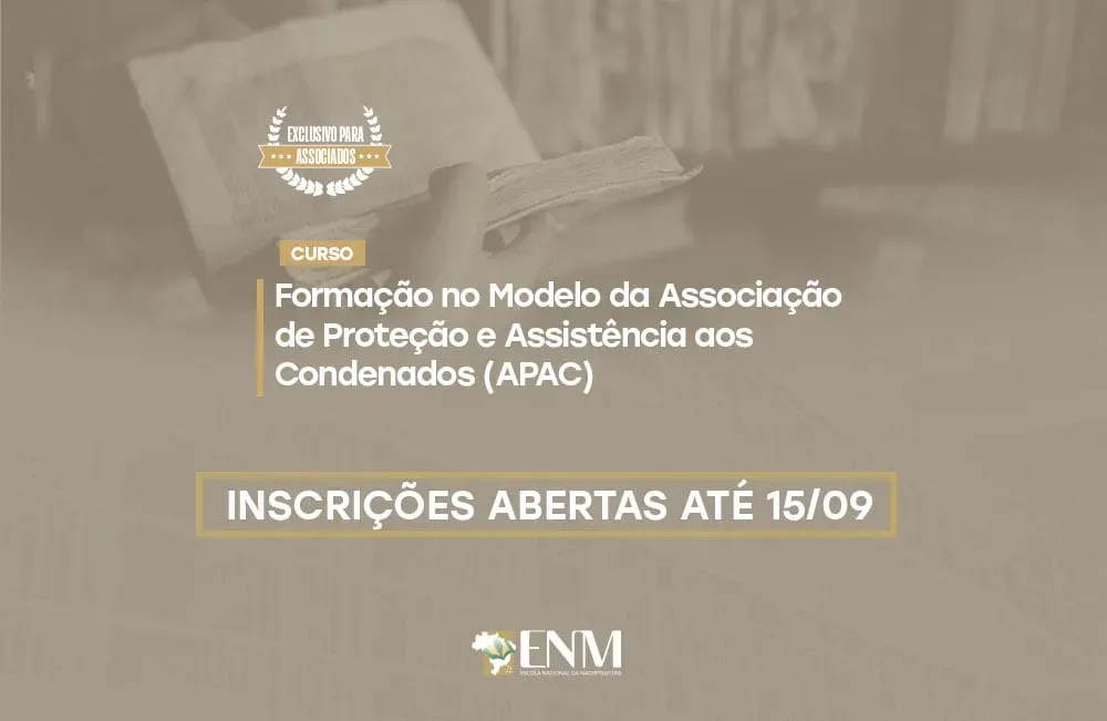 Inscrições abertas para o curso “Formação no Modelo da Associação de Proteção e Assistência de Condenados”